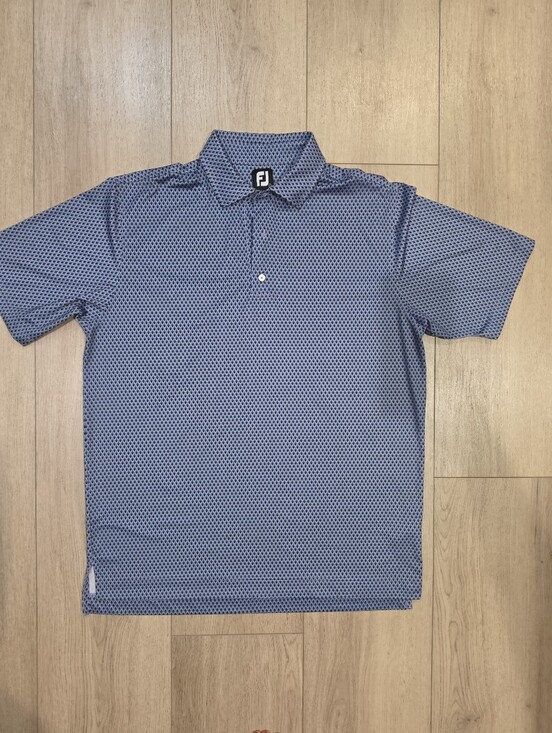 FootJoy Other - FootJoy FJ Men's Geometric Print Performance Golf Polo Blue Gray Size Large